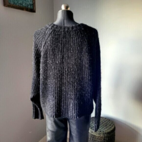 Esqualo Black Knit Lurex Cardigan Sweater size XL - Picture 4 of 9